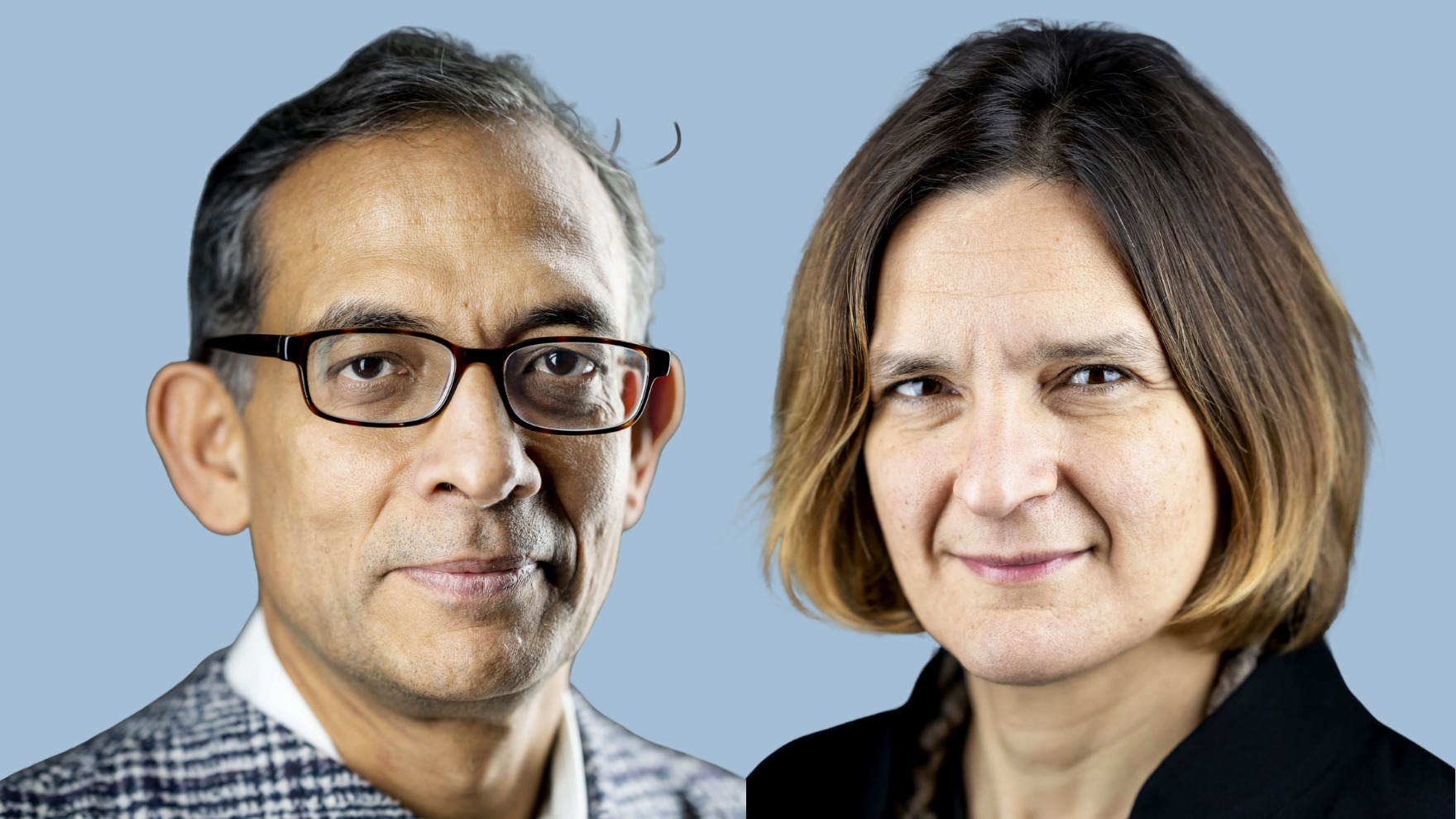 Esther Duflo and Abhijit Banerjee 